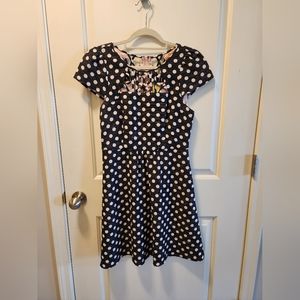 MAEVE Black/White Polka Dot dress